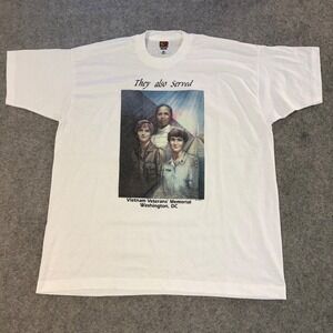 Fruit of the Loom T Shirt Mens XXL White Vintage 1994 Vietnam Veterans Memorial